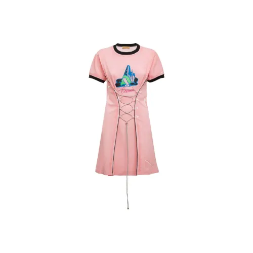 GUCCI Monogrammed Horsebit Detailed Mini Dress