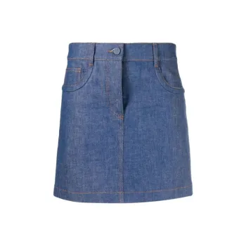 FENDI Denim Short Skirts Women's Blue