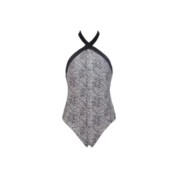 Selmark One Piece Swimsuits Women's Black White