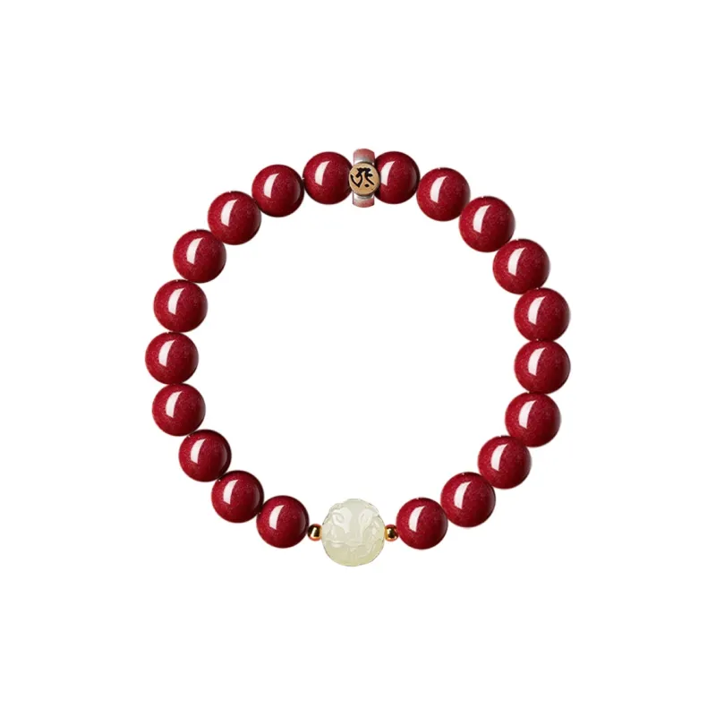 The Thousand Seals Family Reconstructed Cinnabar Bracelets Unisex-3