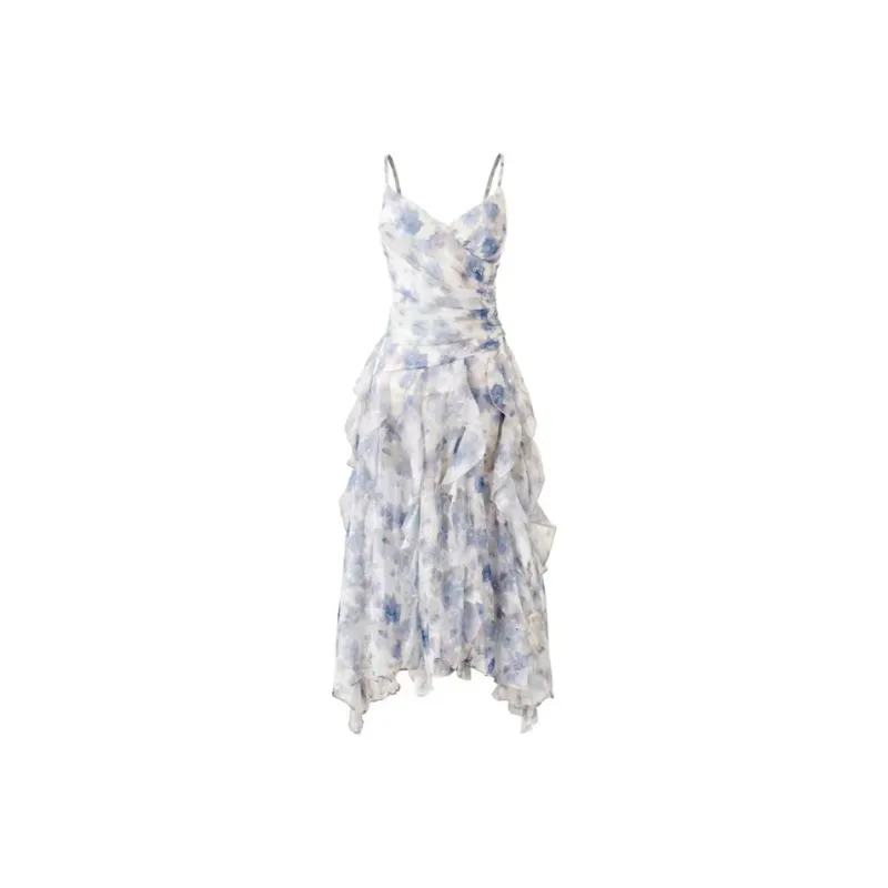 PUREIDOL Slip Dresses Women's Blue-0