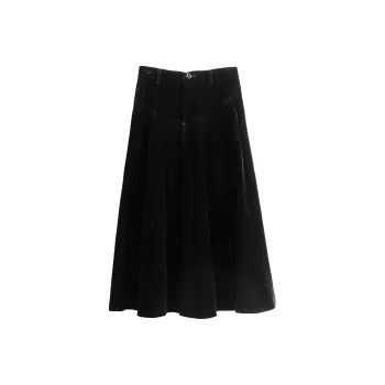 Olrain Casual Long Skirts Women's Obsidian Black