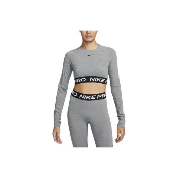 Nike Pro Women's Dri FIT Cropped Long Sleeve Top
