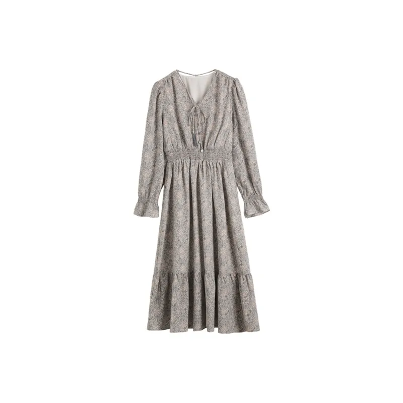 RED DRAGONFLY Long Sleeved Dress Women's Smoke Blue-0