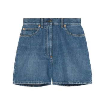 GUCCI Horsebit detail Denim Shorts