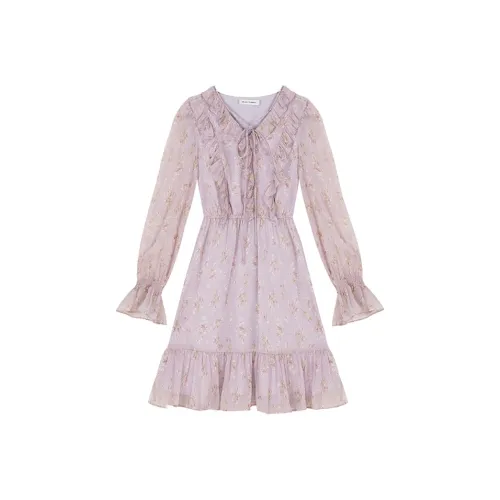 VEGA CHANG Long-Sleeved Dresses Women's Dream Purple