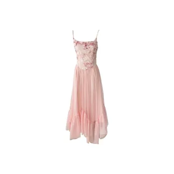 HUINIAN Slip Dress Women's Smoke Pink Purple
