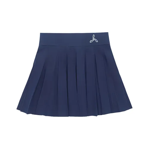 LI NING 1990 Casual Short Skirts Women's New Denim Blue