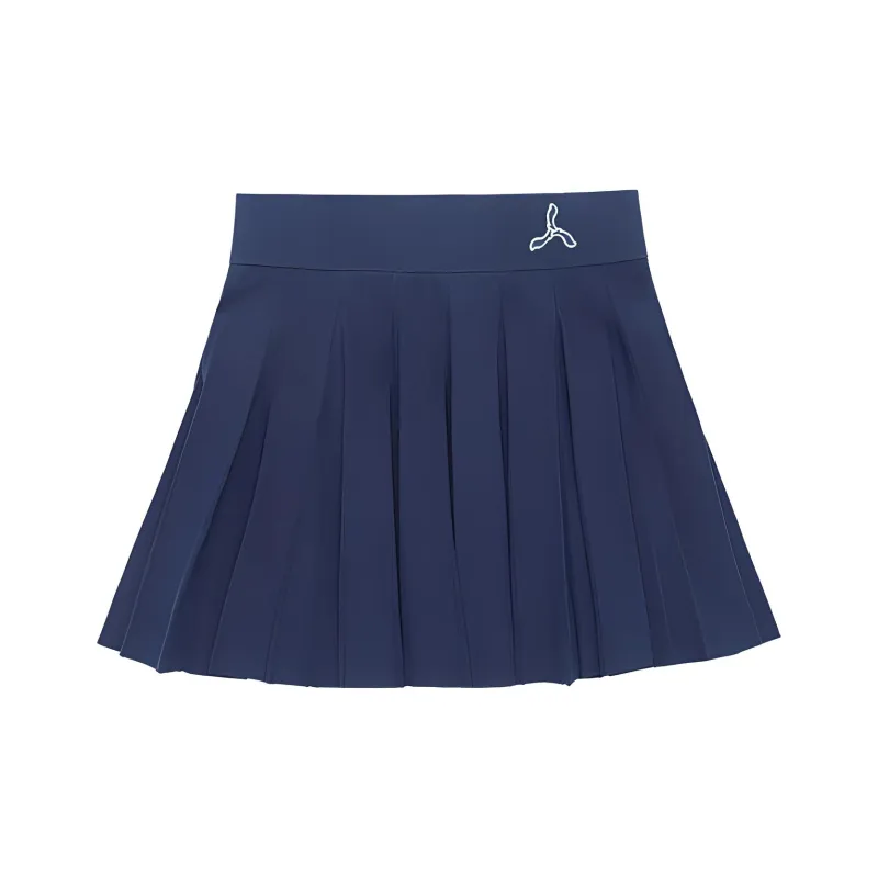 LI NING 1990 Casual Short Skirts Women's New Denim Blue-0