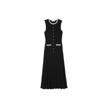 Sandro Corchet trim Maxi Dress