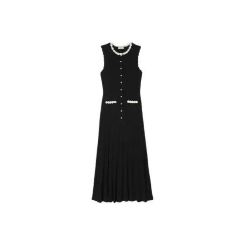 Sandro Corchet trim Maxi Dress
