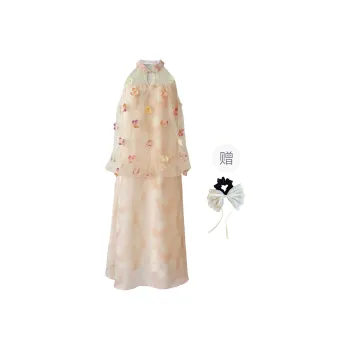 PAVEA Sleeveless Dress Women's Pink+Hair Tie Comes With