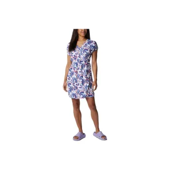Columbia Women's Chill River™ Print Wrap Dress Short-Sleeved Dresses Women's White Tamarillo