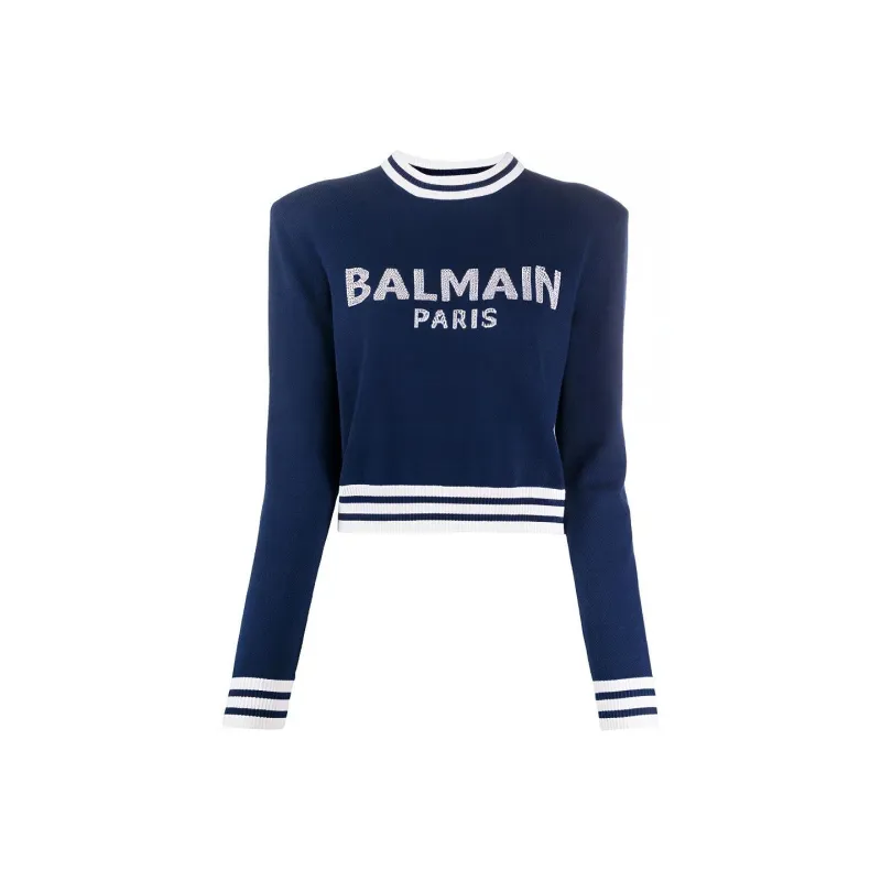 BALMAIN FW21 Slim Fit Sweater Women's Blue-0