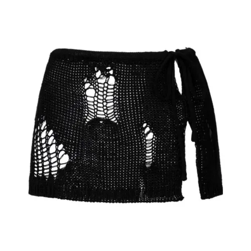The Kript 블랙 여성 캐주얼 숏 스커트