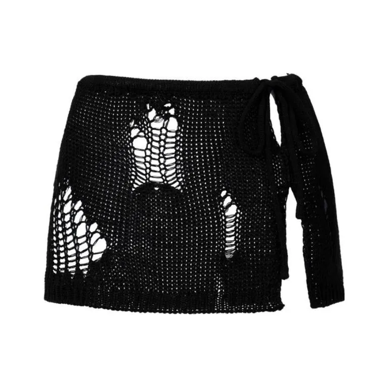 The Kript Casual Short Skirts Women's Black-0