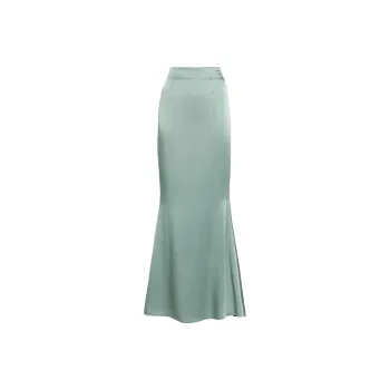 STYLAND Satin Godet Maxi Skirt