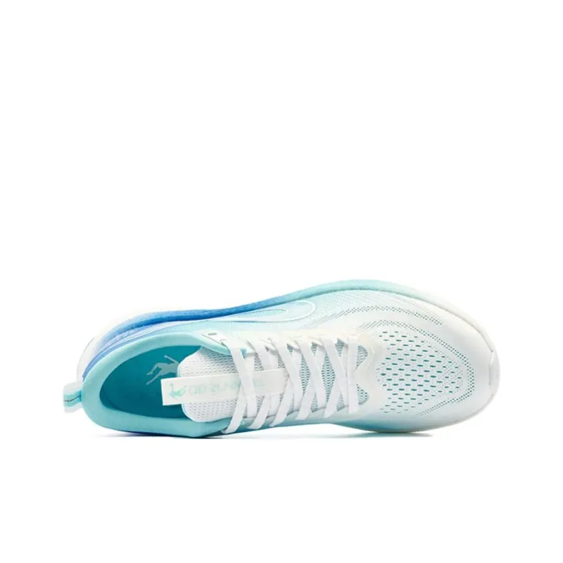 QIAODAN Speed 3LITE Running Shoes Men Low Top Jordan White Bay Blue-2