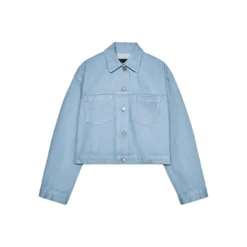 ZARA ZW Series Jackets & Coats Women's Light Blue