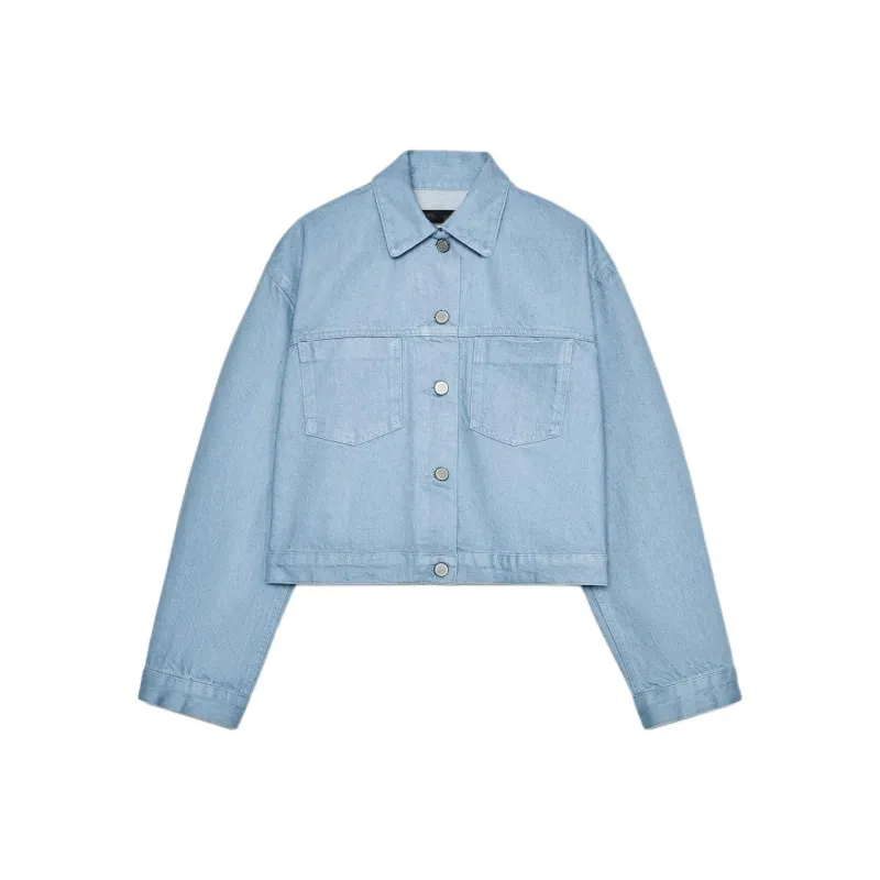 ZARA ZW Series Jackets & Coats Women's Light Blue-0