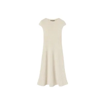 Loro Piana FW24 Sleeveless Dress Women's Beige