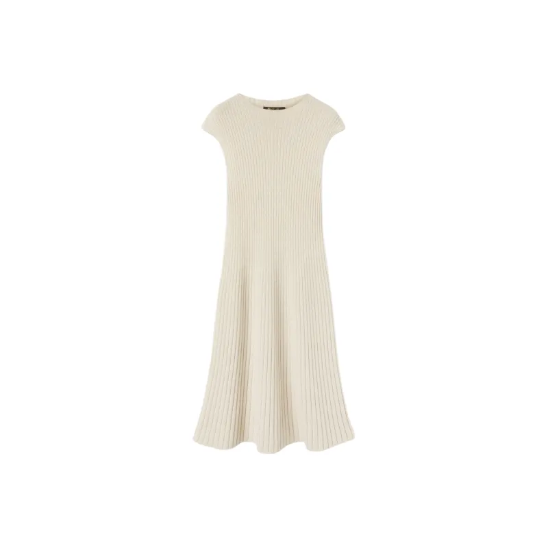 Loro Piana FW24 Sleeveless Dress Women's Beige-0