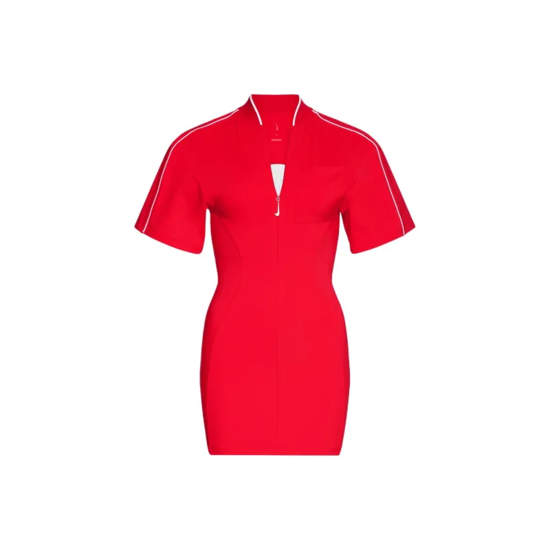 Nike X Nike Short Sleeved T Shirt Dress Dark Red-0