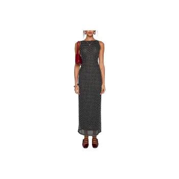 PRINCESS POLLY TOP OF MIND MAXI DRESS Sleeveless Dress Women's BLACK/Black