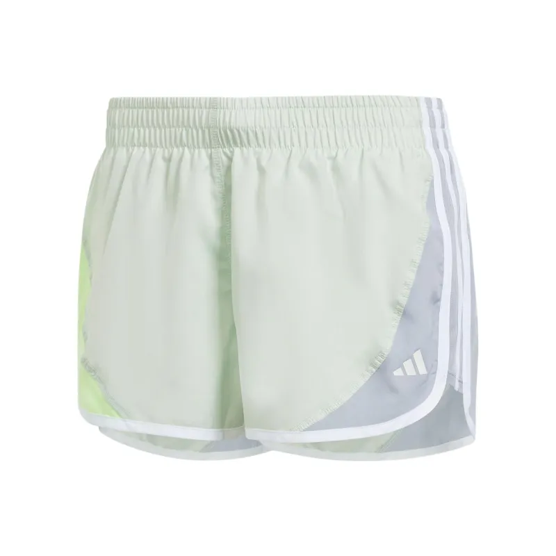 Adidas Own The Run Colorblock Shorts Sports Shorts Women's Linen Green-0