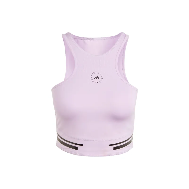 Adidas Truepace Running Logo-print Cropped Top-0