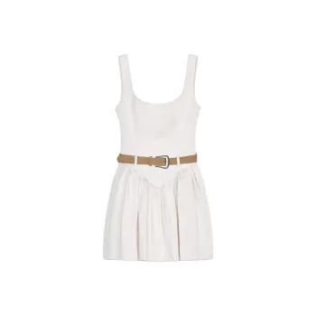 ZARA Sleeveless Dress Women's Beige
