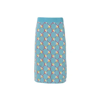 Adidas Neo Casual Long Skirts Women's Vintage Blue