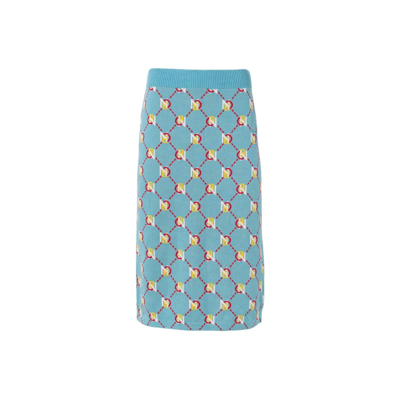 Adidas Neo Casual Long Skirt Women's Vintage Blue-0