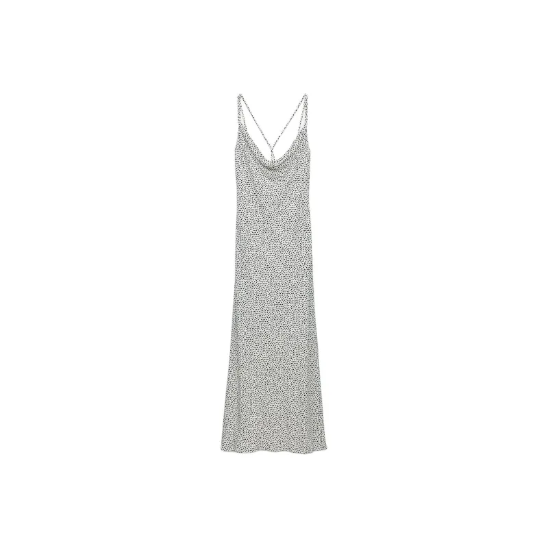 ZARA Slip Dresses Women's White/Black-0