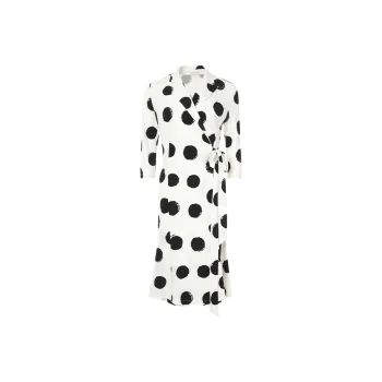 BESIONIA SS25 Dress Women's White Pattern