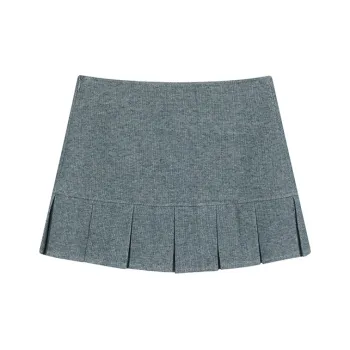 Ouyang Casual Short Skirts Women's Denim Blue