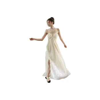 MADALLO Slip Dress Women's Light Beige Apricot