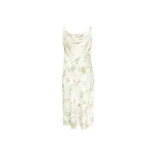 BBLLUUEE Slip Dress Women's Light Grass Green