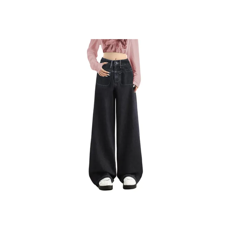 Weixi Jeans Women's Black Gray Color-0