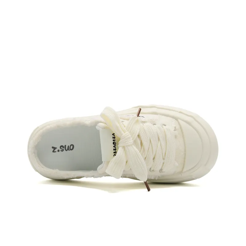 Z.SUO Quiet Odor Resistant Abrasion Resistant Slip Resistant Closed Toe Slippers Women's Fragrant White-6