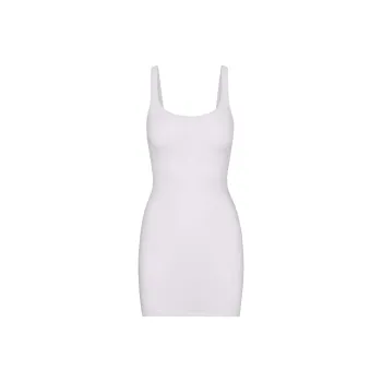 SKIMS SIGNATURE SWIM TANK DRESS Slip Dresses Women's MARBLE/Marble Color