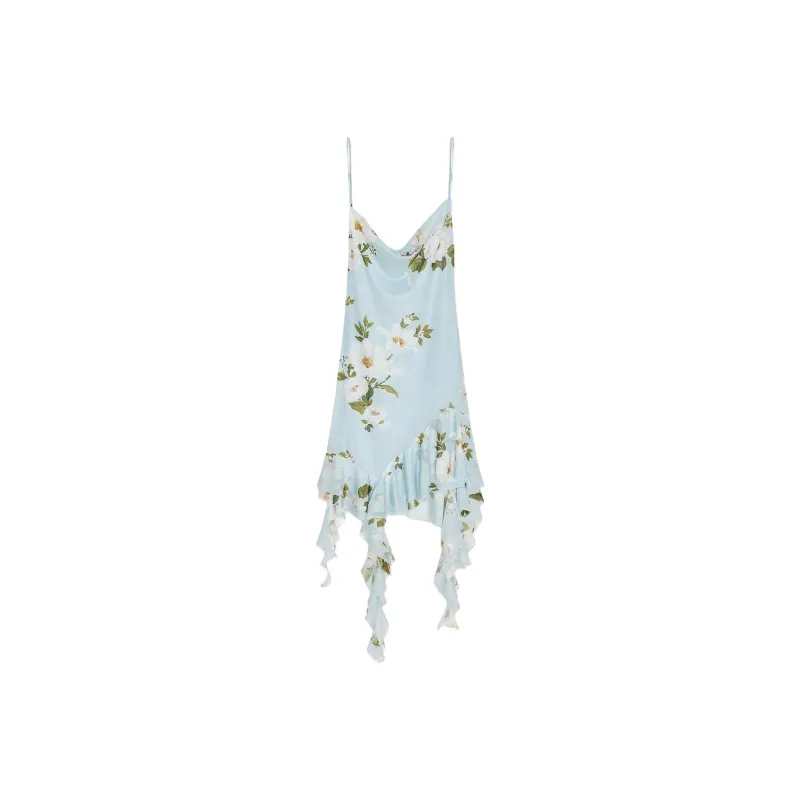 ZARA Slip Dresses Women's Blue-0