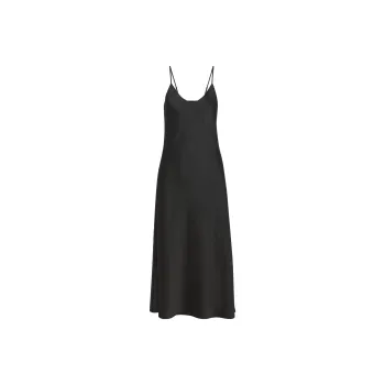 ARITZIA Wilfred New Only Slip Satin Maxi Dress Slip Dresses Women's Black