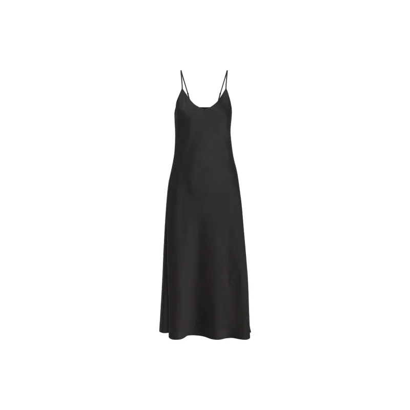 ARITZIA Wilfred New Only Slip Satin Maxi Dress Slip Dresses Women's Black-0