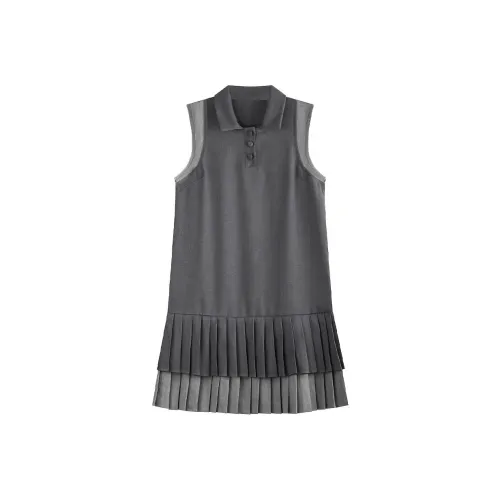 POPO.INFO Sleeveless Dress Women's Gray