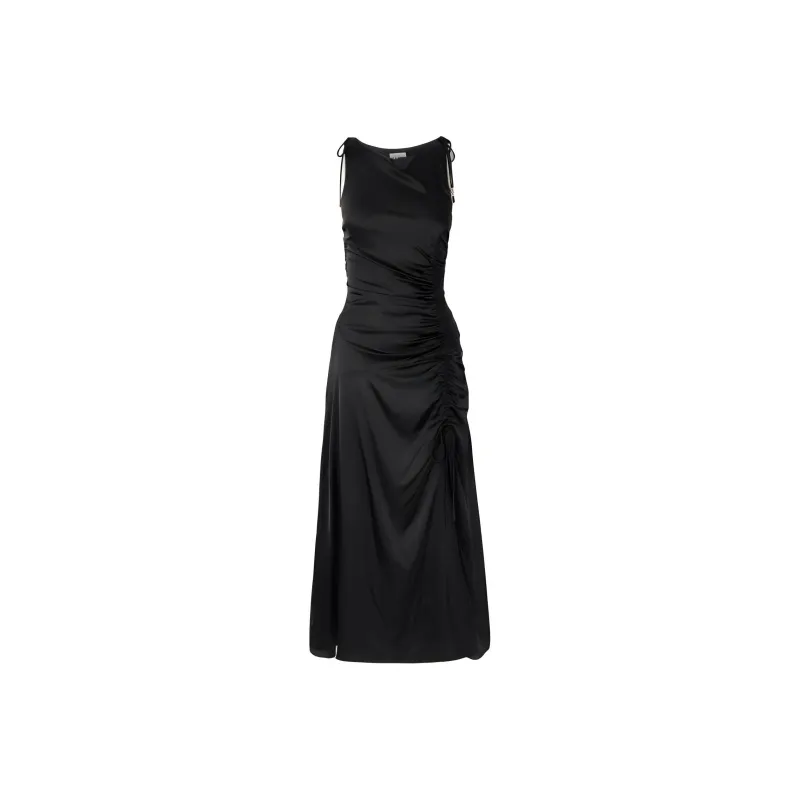 GANNI Satin Gathered Dress-0
