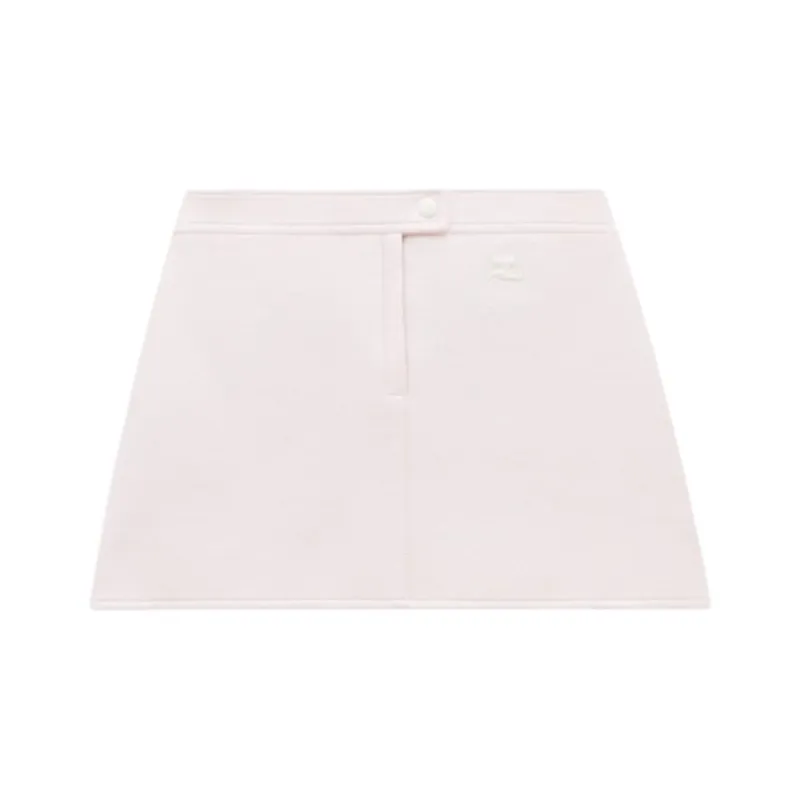 Courrèges Vinyl Mini Skirt 'Pale Pink'-0