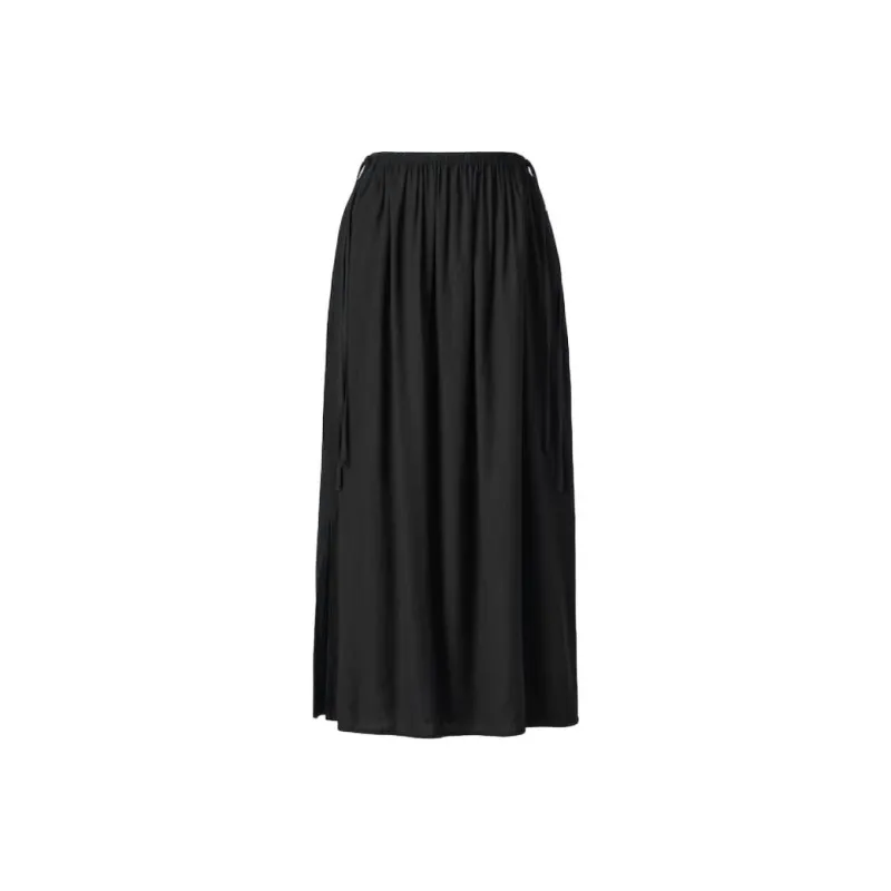 UNIQLO Casual Long Skirts Women's Black-0