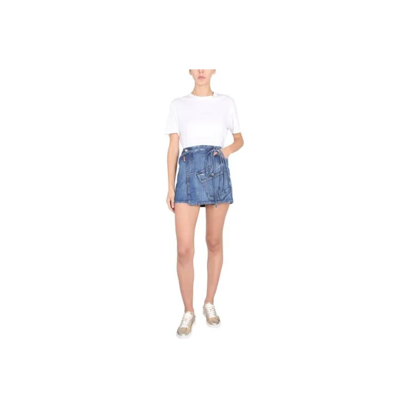 DSQUARED 2 Pocket Detailed Denim Skirt-0