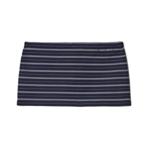 MIU MIU Casual Short Skirts Women's Blue